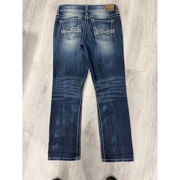 BKE Denim Sabrina Skinny Jeans Womens 26 Blue Jeans Whiskers Low Rise 30x28 - Picture 2 of 8